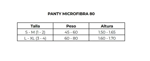 Panty denier80 microfibra - Imagen 4