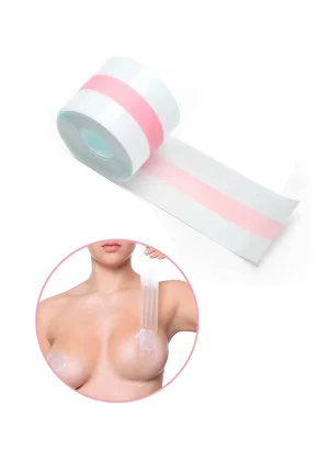 boob tape transparente sin color, invisible. Adhesivo para levantar el busto