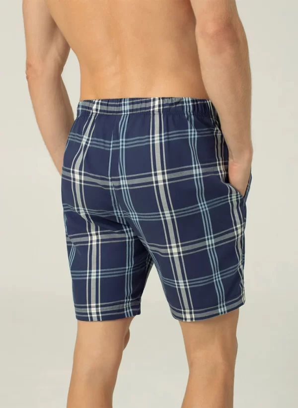 Short Zas Azul Cuadros - Imagen 2